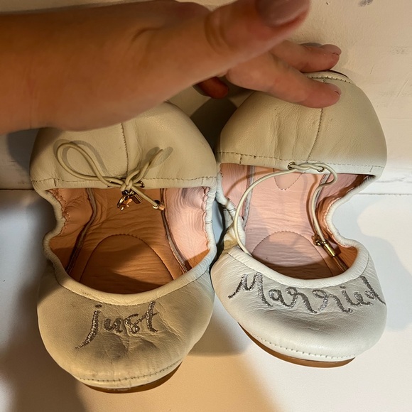 kate spade Shoes - Kate Spade mint Just Married foldable flats size 10